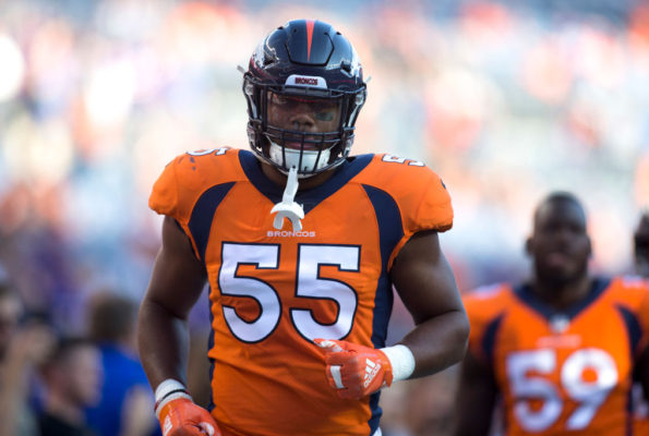 bradley chubb-penalty-denver broncos-chicago bears-broncos-bears-roughing the passer-2019-mitchell trubisky-sack-video-nfl-ref-von miller-chis harris jr.