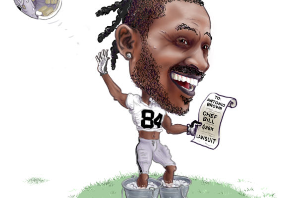 antonio brown-nfl-raiders-oakland raiders-helmet-feet-chef-lawsuit-meme-2019-ben roethlisberger-pittsburgh steelers-derek carr-new england patriots-robert kraft-bill belichick-tom brady-text messages-suspension-grievance-salary-sexual assault