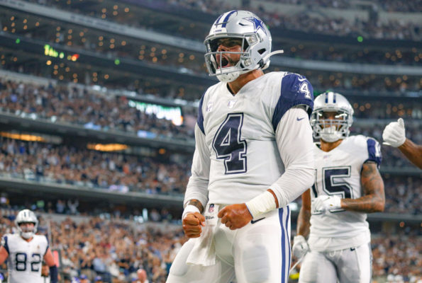 dak prescott-ezekiel elliott-amari cooper-jason garrett-jerry jones-nfl-dallas cowboys-cowboys-super bowl-odds-betting odds-favorite-favorites-new england patriots-kansas city chiefs-patrick mahomes-tom brady-super bowl 54-bill belichick-westgate superbook-jerry jones-philadelphia eagles-nfc-afc-new orleans saints-drew brees-green bay packers-los angeles rams-chicago bears