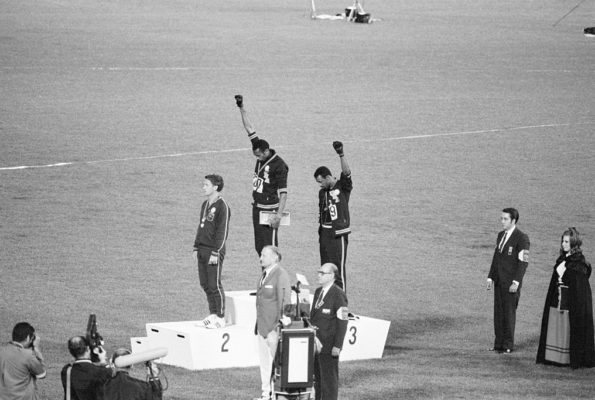 tommie smith-john carlos-olympics-usoc-usopc-protest-black glove-colin kaepernick-megan rapinoe-medal-hall of fame-United States Olympic and Paralympic Committee-nfl-uswnt-1968 olympics-martin luther king jr.