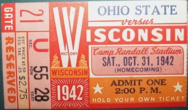 ohio state-wisconsin-big ten-badgers-buckeyes-1942-wwii-ww2-ncaa-college football-point spread-picks-championship-podcast-ticket