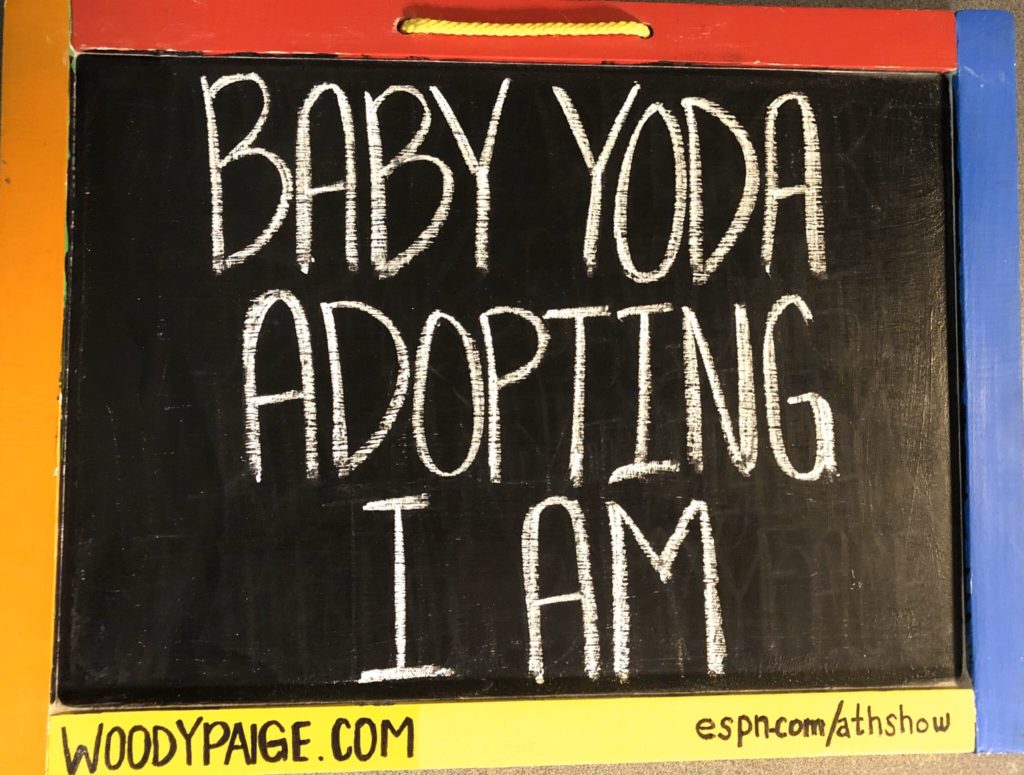 woody paige-chalkboard-around the horn-blackboard-books-espn-suicide-quotes-woody paige chalkboard quotes-Woody Paige chalkboard-podcast-smart water-spam-black friday-baby yoda-star wars