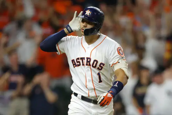 houston astros-astros-mlb-rob manfred-cheaters-cheat-cheating-scandal-sign stealing-buzzers-jose altuve-alex bregman-carlos correa-george springer-suspensions-suspended-hit by pitch-beaned-target-odds-betting odds-world series-los angeles dodgers-boston red sox-new york yankees-gleyber torres-aaron judge-giancarlo stanton-mike trout-cody bellinger-retaliation