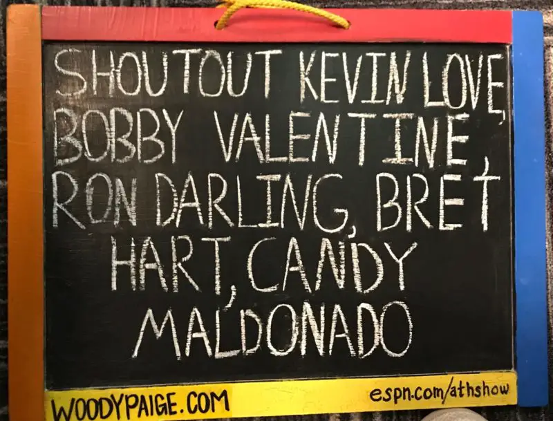 woody paige-chalkboard-around the horn-blackboard-books-espn-suicide-quotes-woody paige chalkboard quotes-Woody Paige chalkboard-podcast-smart water-spam-black friday-baby yoda-star wars-starbucks-amazon-sarah spain-stugotz-stugotz army-valentines day-bobby valentine