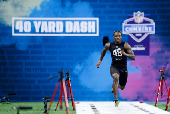 NFL Combine-Combine-results-prospects-nfl-top performers-stats-40-40 yard dash-vertical jump-broad jump-3 cone drill-bench press-henry ruggs III-alabama-jerry jeudy-laviska shenault-larry allen-bill belichick-tom brady-peyton manning-justin herbert-tua tagovailoa-joe burrow-hand size-height-weight