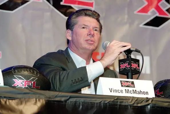 vince mcmahon-oliver luck-bob stoops-xfl-nfl-minor league-teams-betting-betting odds-point spreads-players-teams-cities