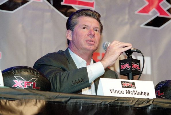 vince mcmahon-oliver luck-bob stoops-xfl-nfl-minor league-teams-betting-betting odds-point spreads-players-teams-cities