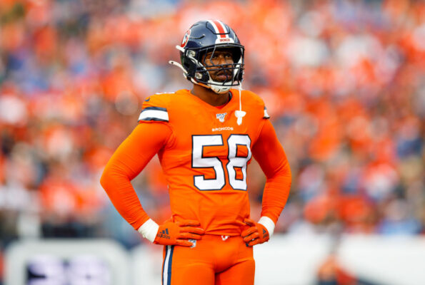 von miller-broncos-nfl-denver broncos-2020-prediction-crimnal charges-text messages-girlfriend-contract-release-rumors-restructure