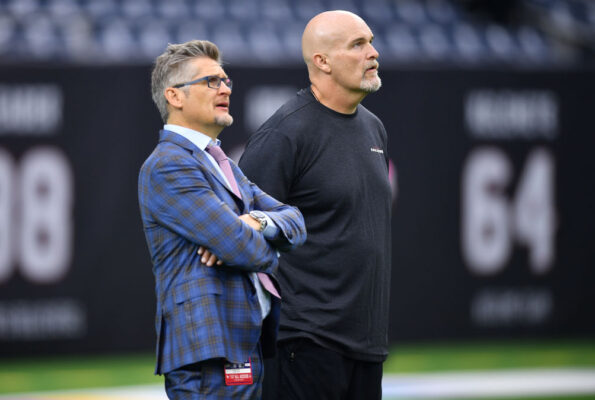 atlanta falcons-falcons-dan quinn-thomas dimitroff-nfl-fired-hot seat-arthur blank-matt ryan-julio jones-calvin ridley-record-raheem morris