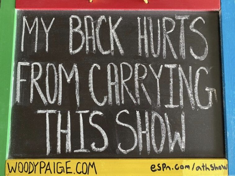 woody paige-chalkboard-around the horn-blackboard-books-espn-suicide-quotes-woody paige chalkboard quotes-Woody Paige chalkboard-podcast-smart water-spam-black friday-baby yoda-star wars-starbucks-amazon-sarah spain-stugotz-stugotz army-valentines day-bobby valentine-happy hour