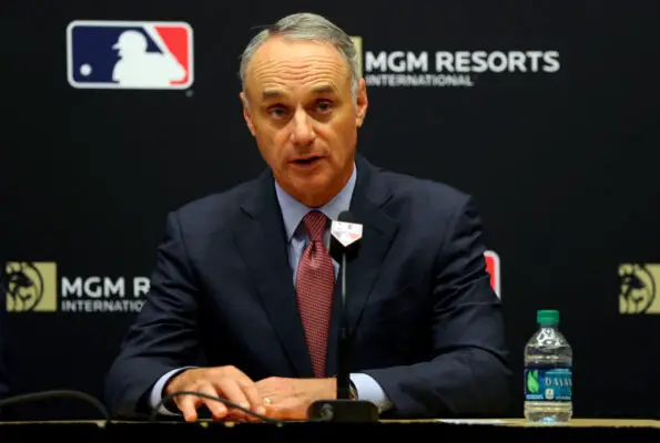 rob manfred-mlb-pine tar-pitchers-opening day