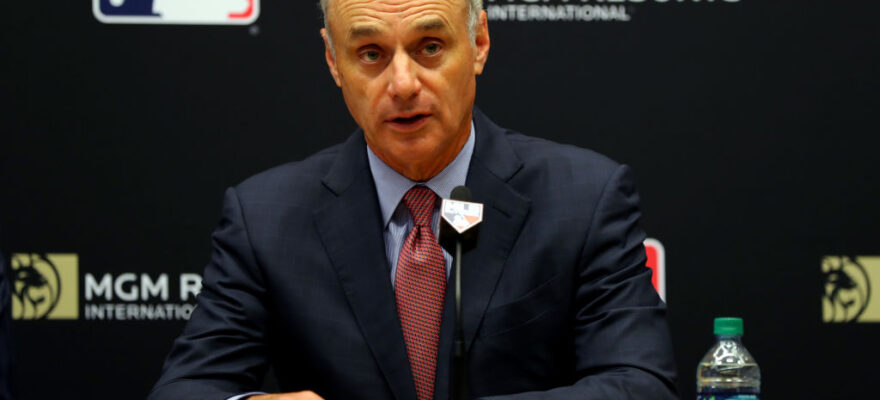 rob manfred-mlb-pine tar-pitchers-opening day